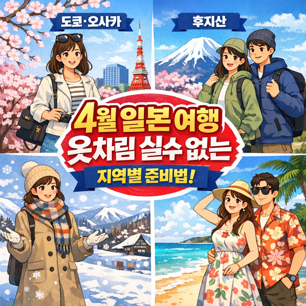 4월 일본 여행 옷차림 실수 없는 지역별 준비법