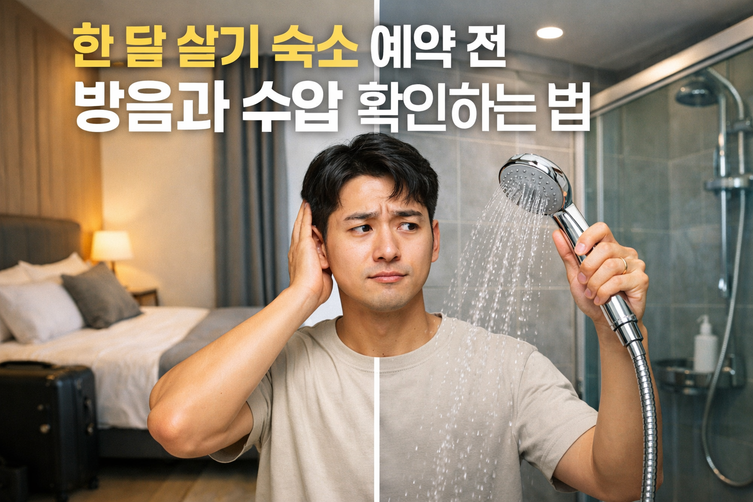 한 달 살기 숙소 예약 전 꼭 물어봐야 할 7가지 질문법: 방음·수압 실패 없이 체크하는 법