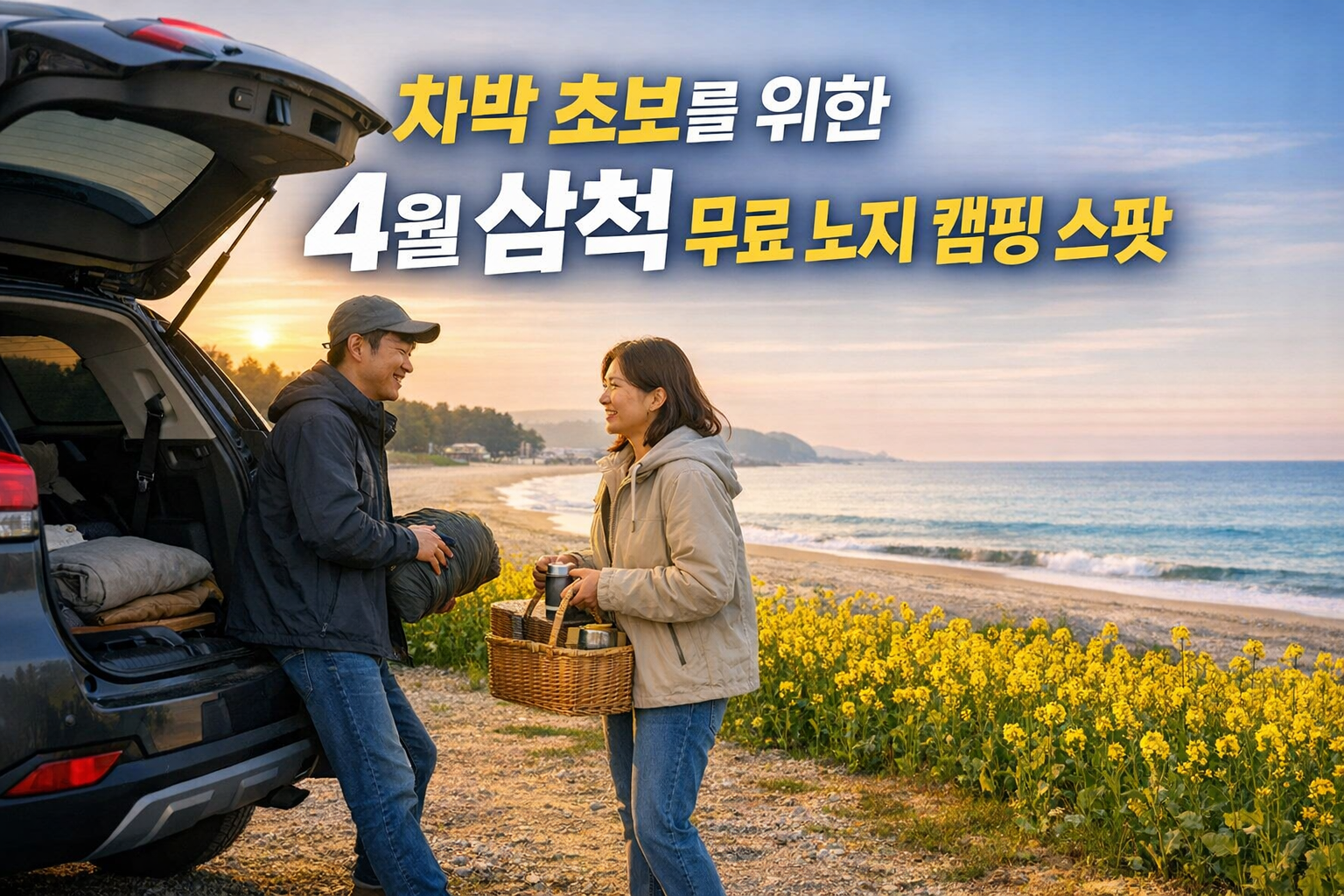 차박 초보를 위한 4월 강원도 삼척 무료 노지 캠핑 스팟 4곳 총정리 (화장실 유무 포함)