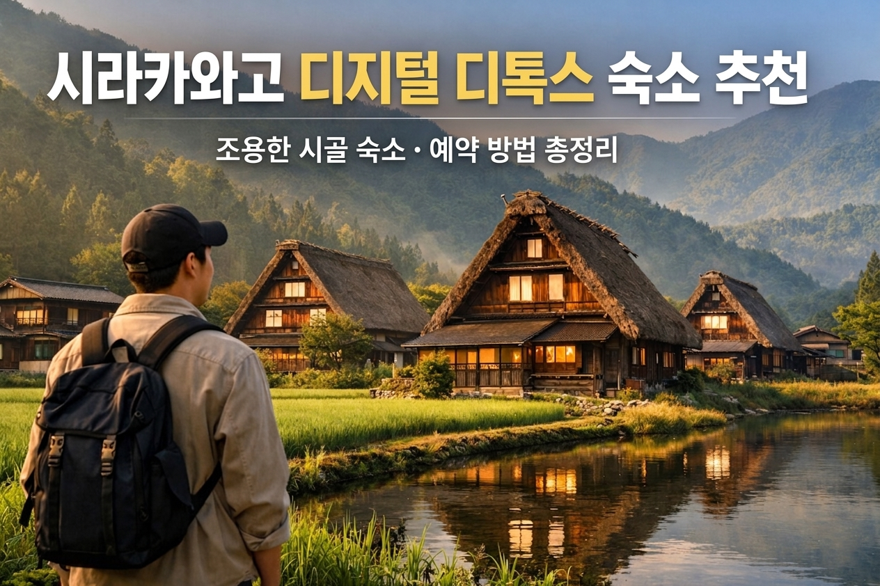 디지털 디톡스에 딱 좋은 일본 기후현 시라카와고 조용한 시골 숙소 5곳과 예약 방법 총정리