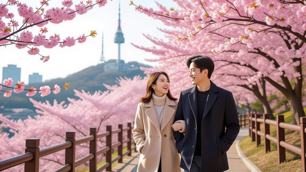 🌸 남산 벚꽃길 방문 시기 및 특징