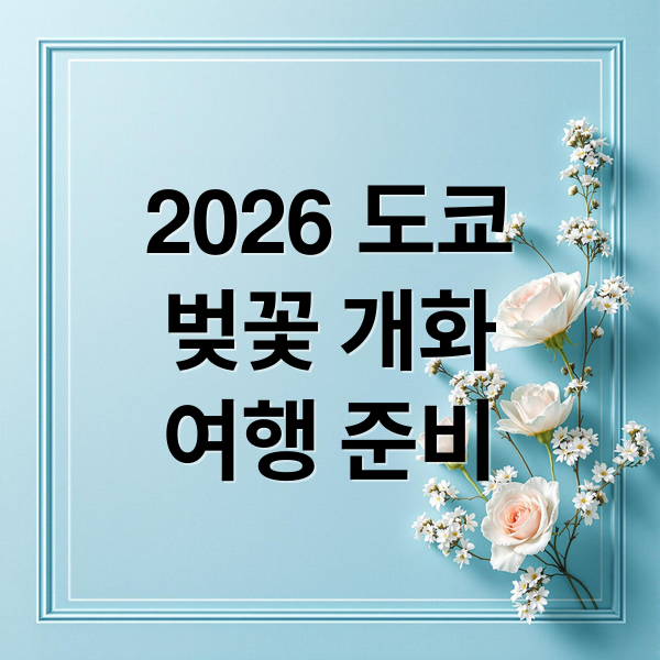 2026 도쿄 벚꽃 여행, 완벽 가이드로 준비해요!