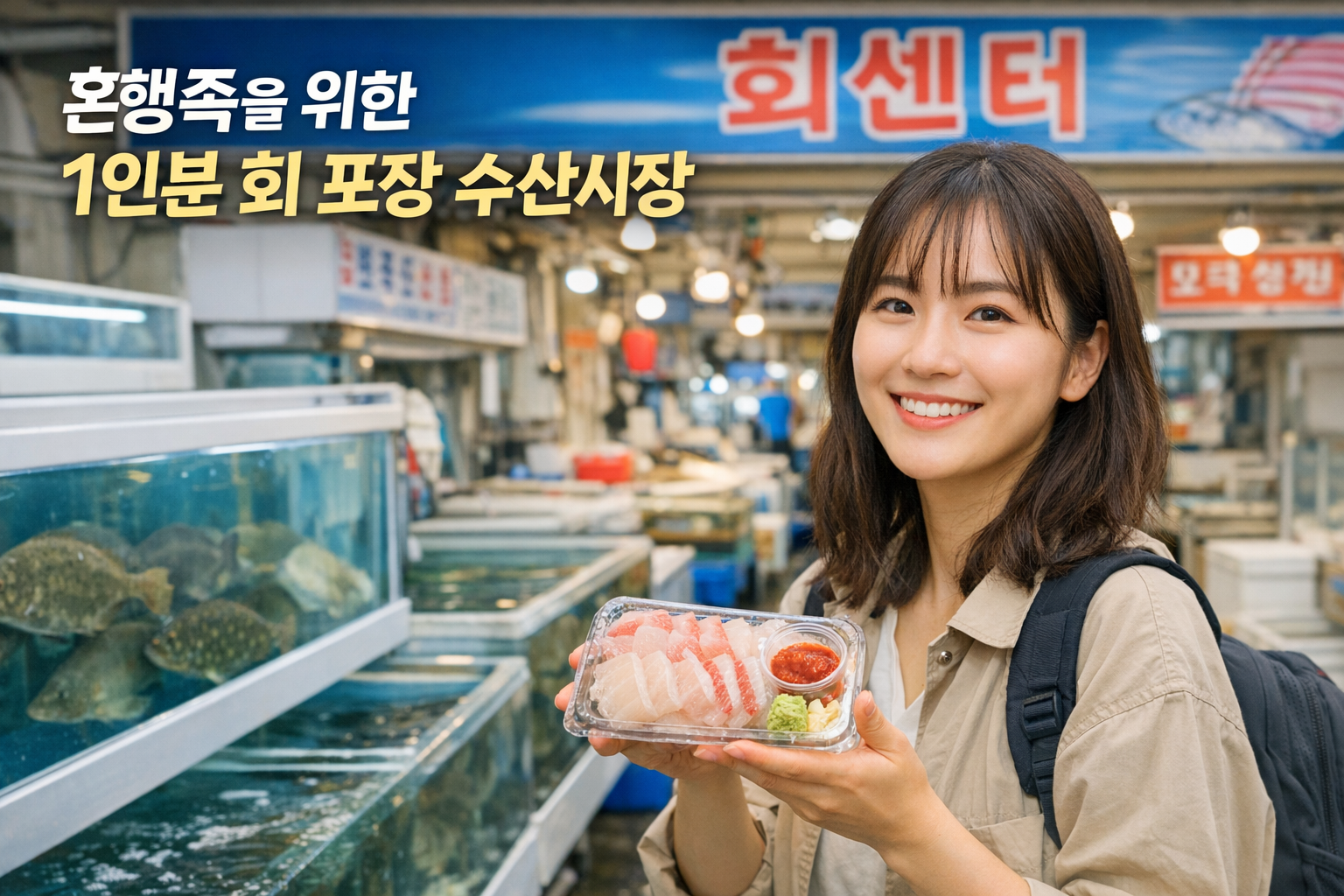 혼행족 필수 저장! 전국 ‘1인분 회 포장’ 가능한 수산시장 6곳 총정리
