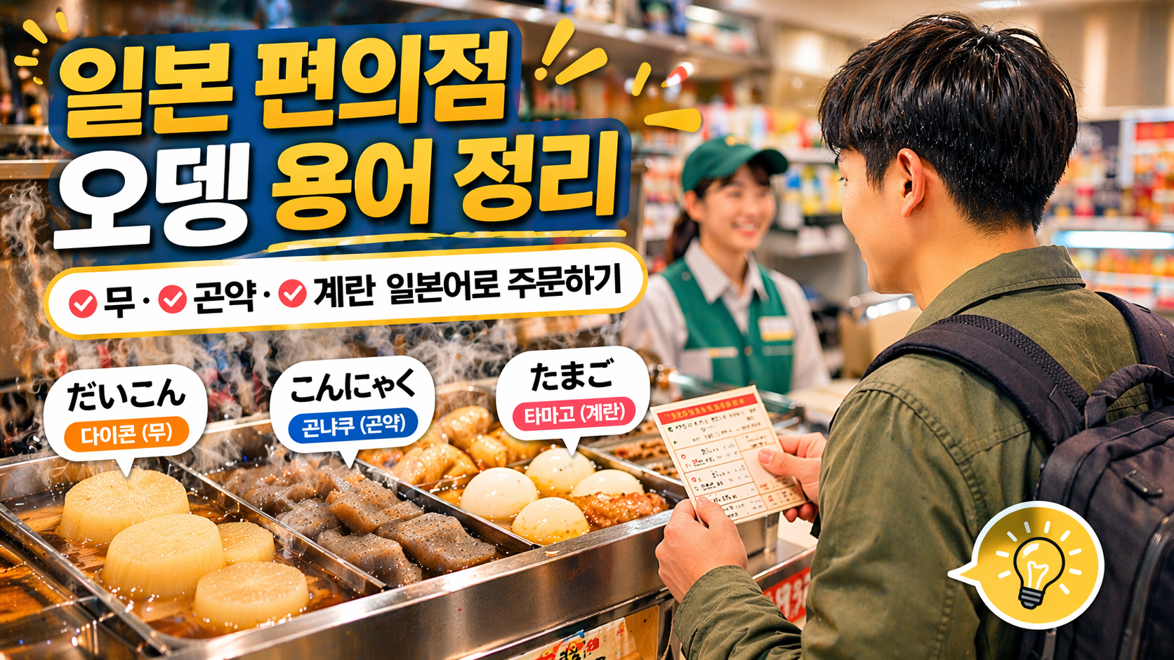 일본 편의점 오뎅 용어 7가지 총정리: 무·곤약·계란 일본어로 자연스럽게 주문하는 법
