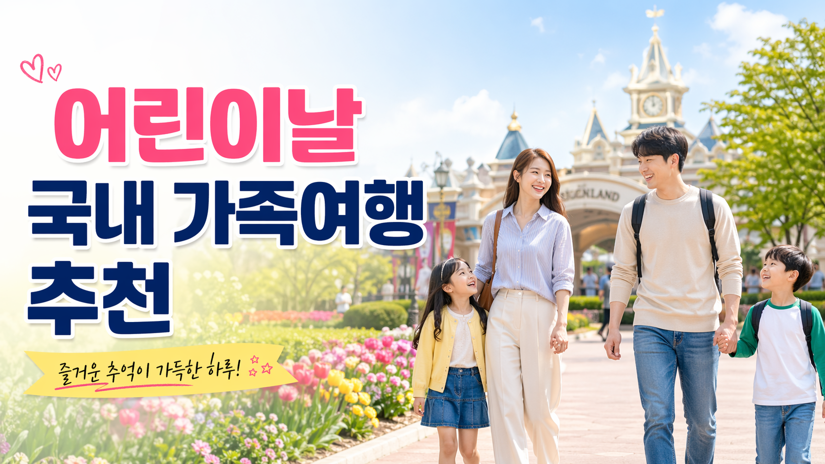 어린이날 국내 가족여행 추천 5곳! 아이와 부모 모두 만족하는 봄나들이 코스