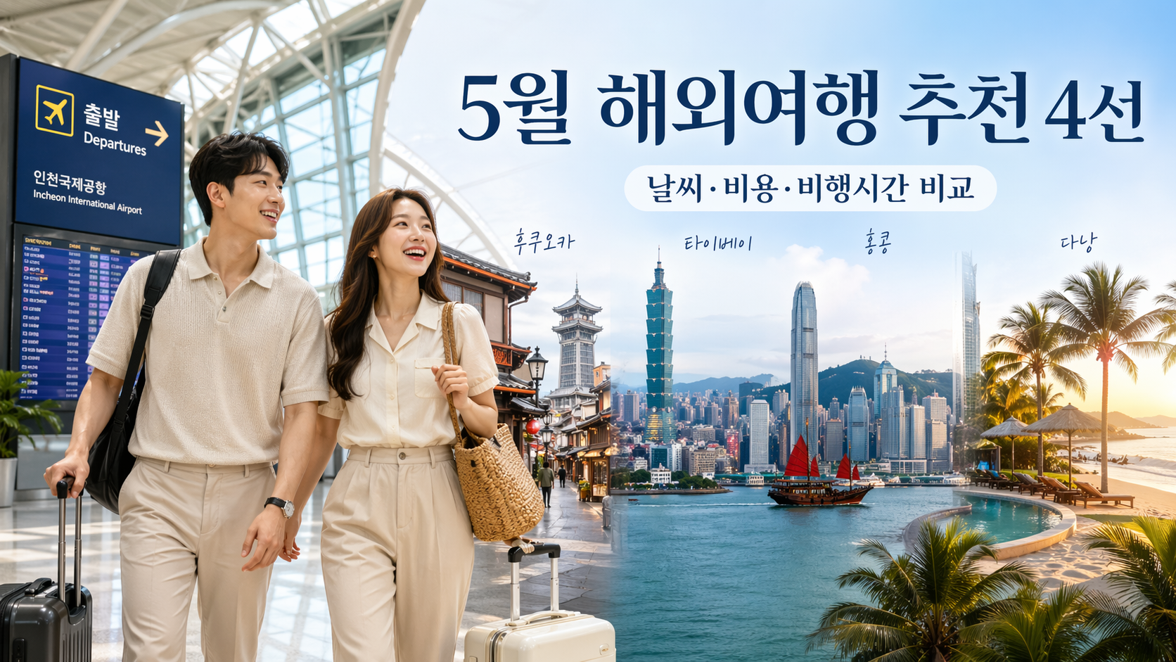 5월 해외여행 추천 4선, 날씨·비용·비행시간까지 한 번에 비교해봤어요