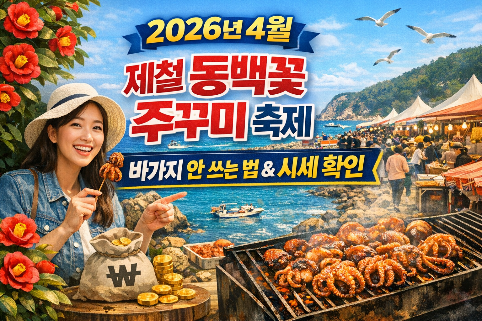 2026년 4월 제철 ‘동백꽃 주꾸미’ 축제 갈 때 바가지 안 쓰는 법과 시세 확인