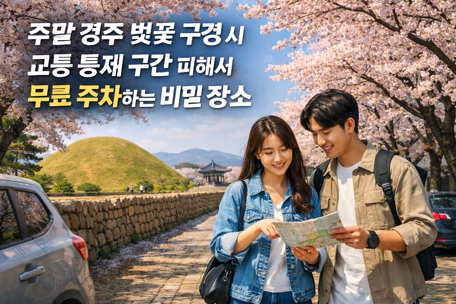 주말 경주 벚꽃 구경 시 ‘교통 통제 구간’ 피해서 무료 주차하는 비밀 장소 5곳