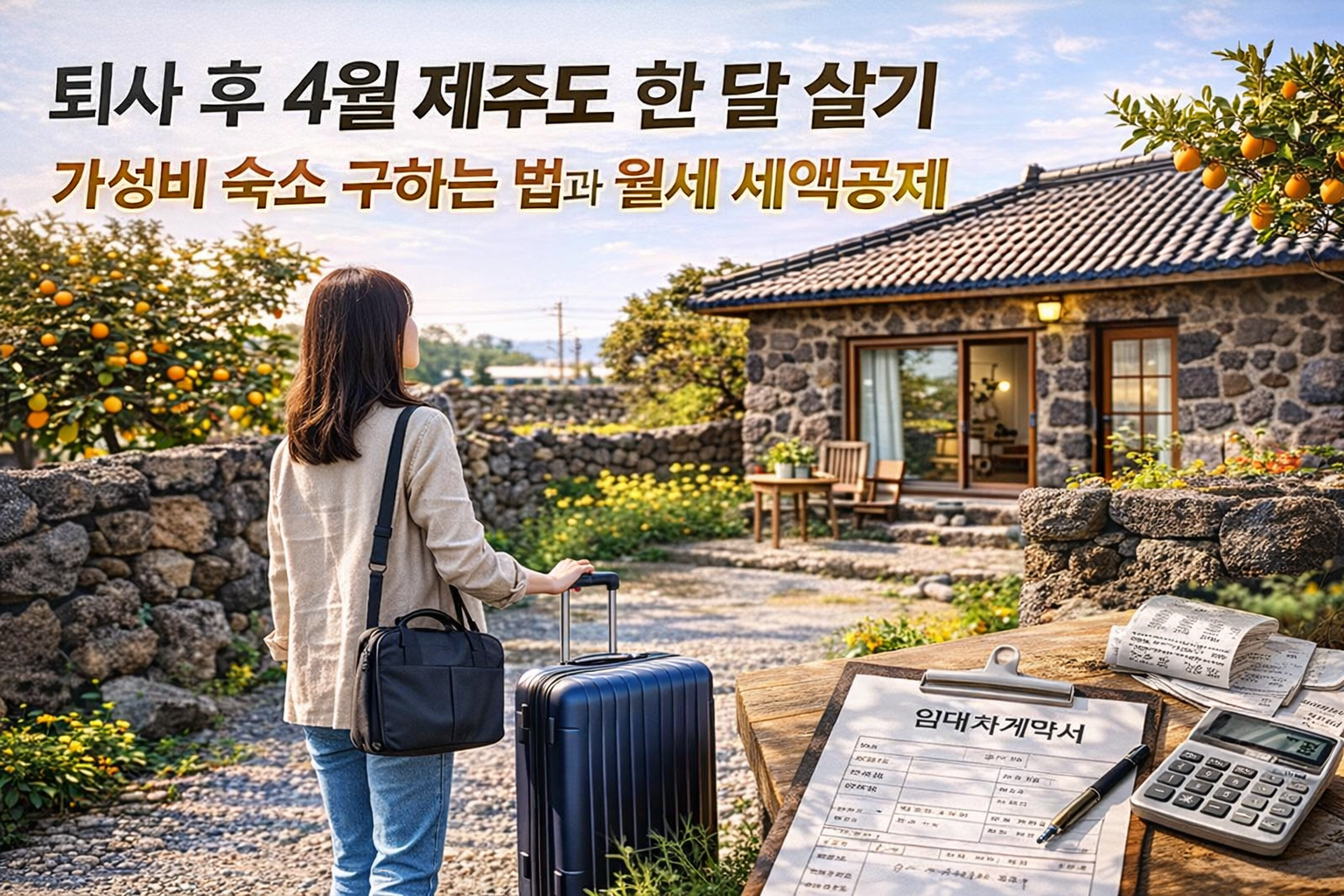퇴사 후 4월 ‘제주도 한 달 살기’ 가성비 숙소 구하는 법과 월세 세액공제 여부