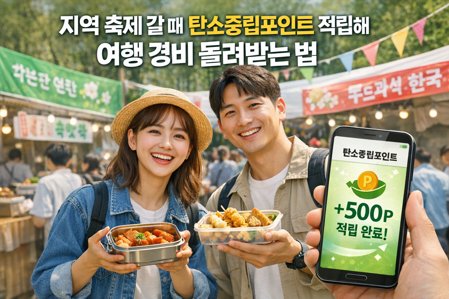 지역 축제 갈 때 탄소중립포인트 적립해 여행 경비 돌려받는 5가지 방법 (다회용기 사용 꿀팁)