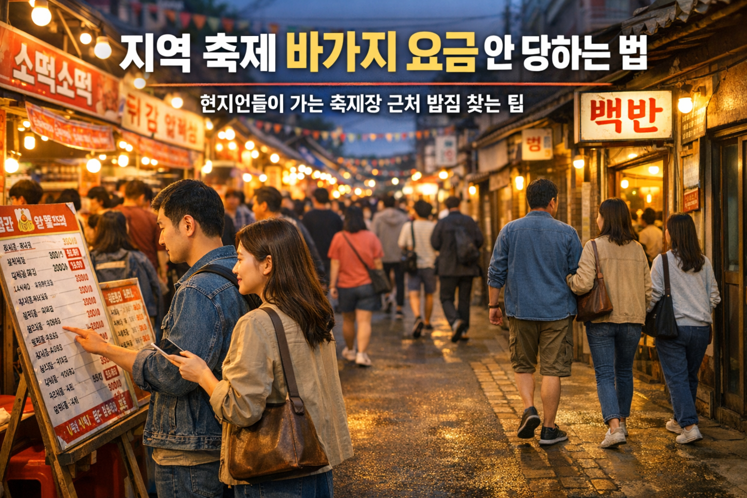 지역 축제 바가지 요금 피하는 7가지 방법: 현지인들이 가는 축제장 근처 밥집 찾는 현실 팁