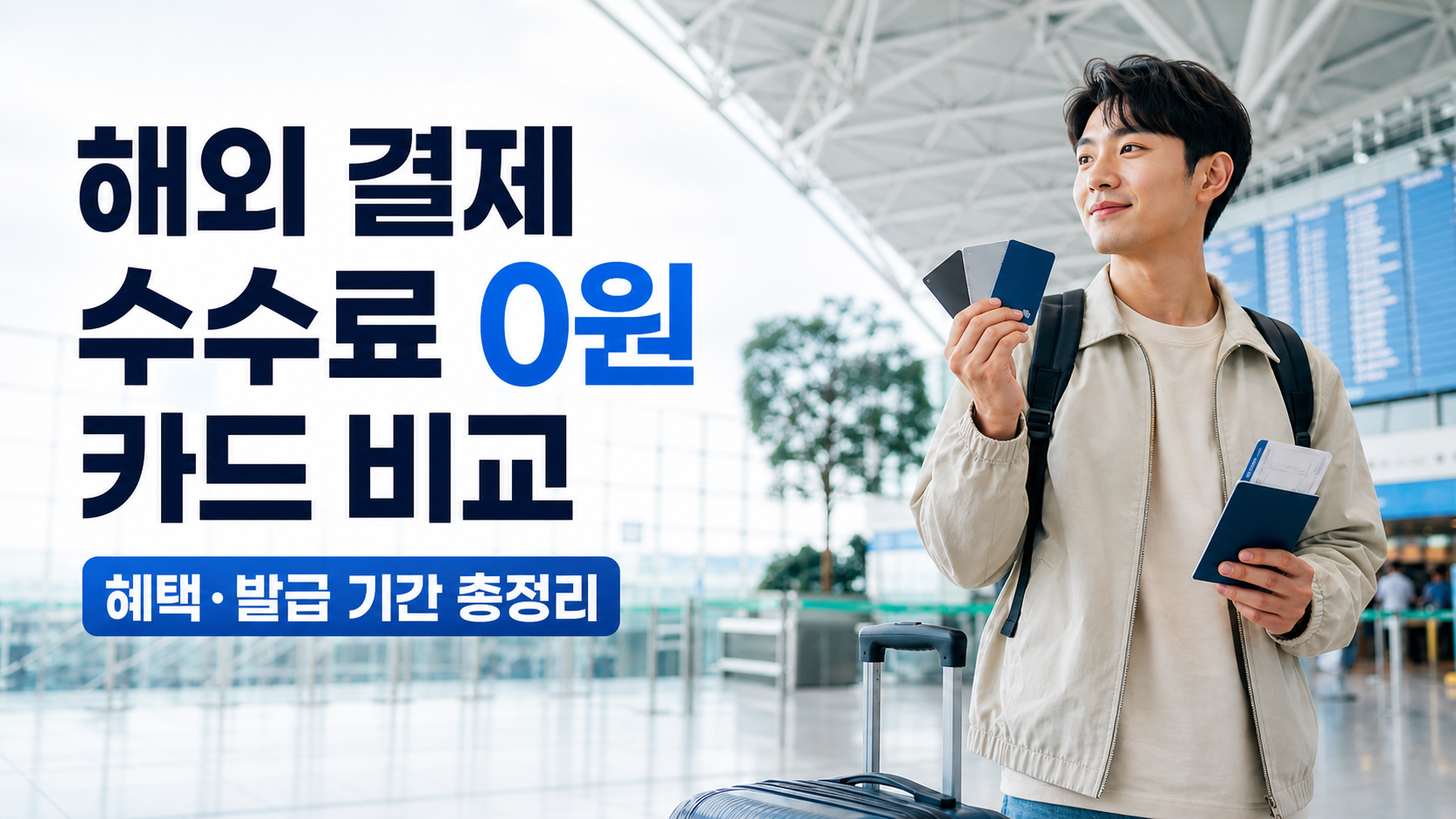 해외 결제 수수료 0원 카드 비교와 발급 기간을 확인하는 한국인 여행자