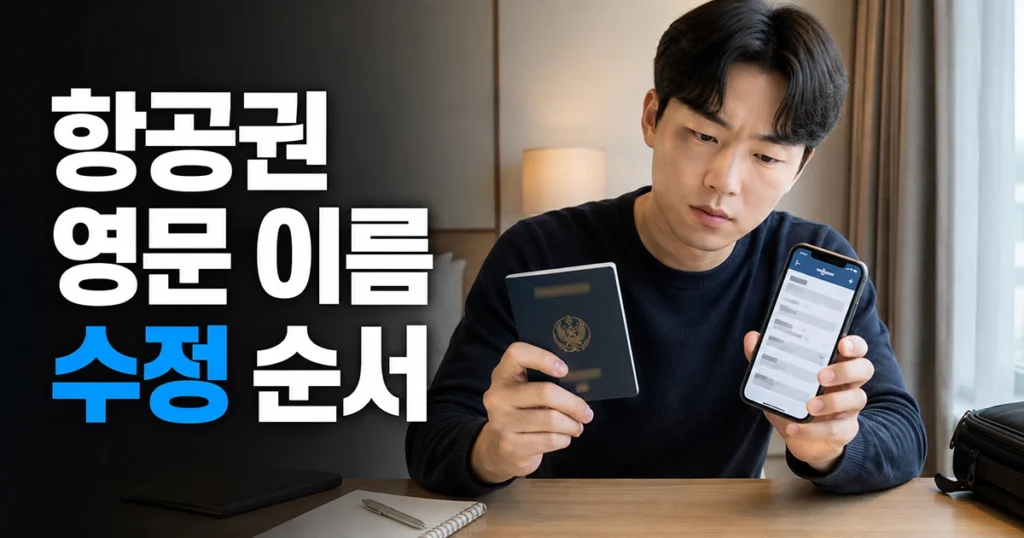 항공권 영문 이름 틀렸을 때｜여권 대조부터 수정·재발권 순서